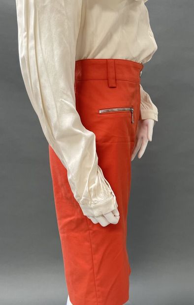 GEORGES RECH
Straight-cut coral cotton skirt...