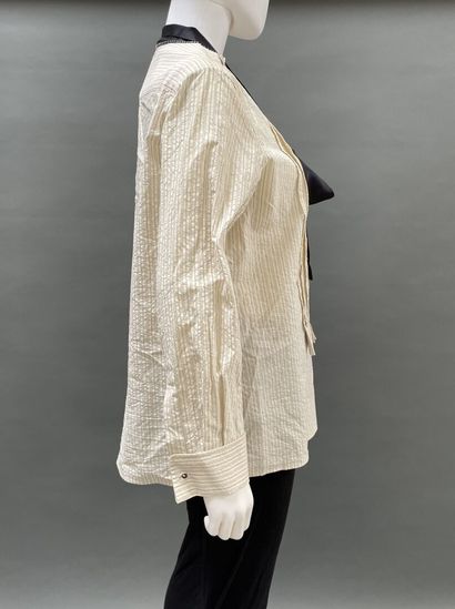 LANVIN Summer 2003 
Ecru and white striped...