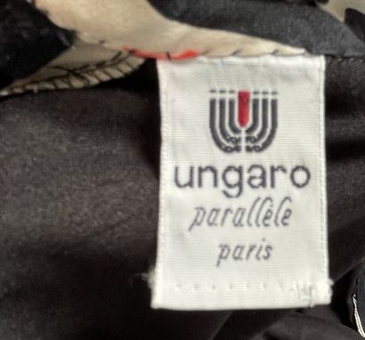 UNGARO
Short black silk satin dress with...