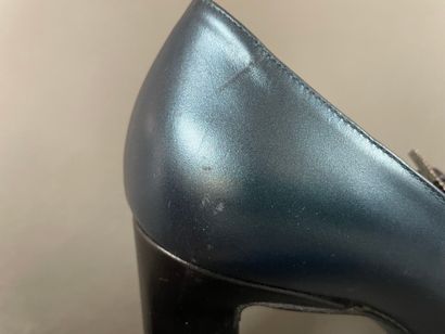 Fratelli ROSSETTI 
Pair of green patent leather...