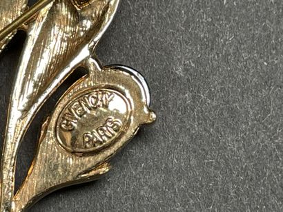 GIVENCHY
Gold-tone metal brooch embellished...