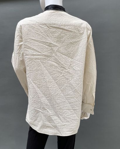 LANVIN Summer 2003 
Ecru and white striped...