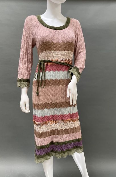MISSONI 
Crocheted wool dress in shades of...