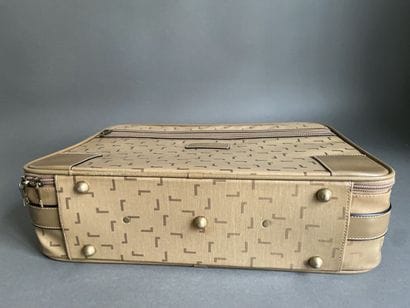 LANCEL
Two suitcases in coated canvas and...