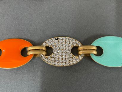 MISSONI
Gold-tone enameled metal belt with...