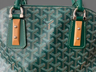 GOYARD 
Vendôme bag, 23 cm, made of green...