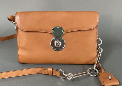 Ralph LAUREN 
25 cm camel leather clutch...