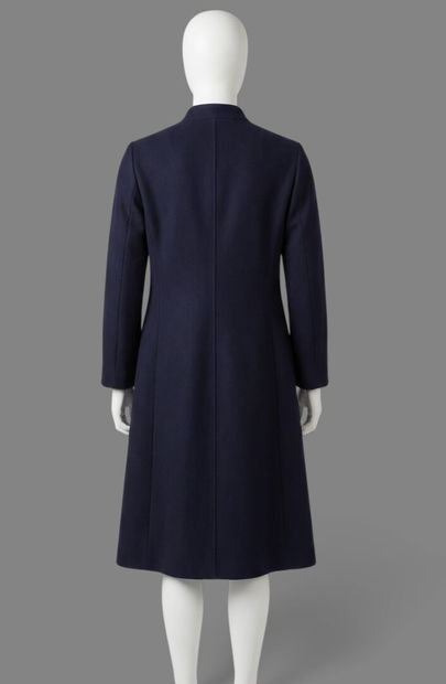 GIVENCHY 5
Navy blue wool coat, single-breasted,...