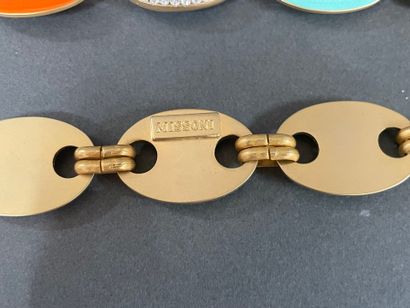 MISSONI
Gold-tone enameled metal belt with...