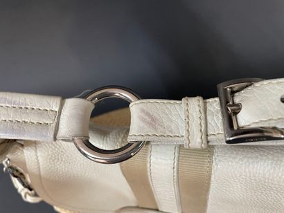 PRADA
40 cm tote bag in beige raffia, white...
