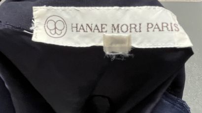 Hanae MORI
Navy blue silk crepe dress, small...