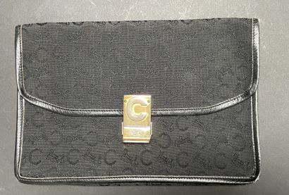 CELINE 
Set of three 25-cm canvas and leather...