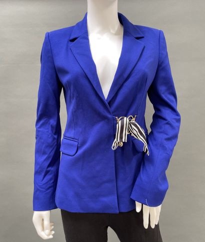 CAVALLI Class 
Majorelle blue wool jacket...