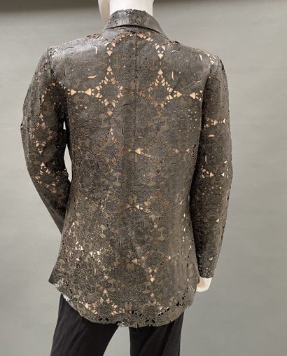 ANONYMOUS 
Laser-cut leather jacket with...