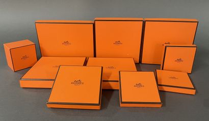 HERMÈS Paris 
Set of ten jewelry boxes, including...