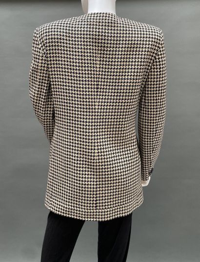 Giorgio ARMANI 
Black and ecru houndstooth...
