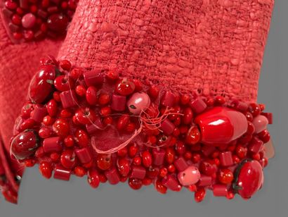Georges RECH 
Coral-colored lustrous cotton...