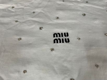 MIU MIU 
Short-sleeved T-shirt embellished...