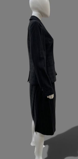 ETRO 
Gray wool suit with light gray and...