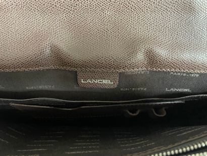 LANCEL
40 cm brown grained leather briefcase,...