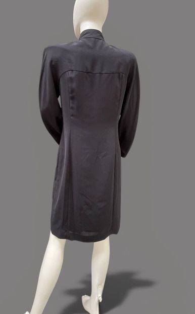 Hanae MORI
Navy blue silk crepe dress, small...