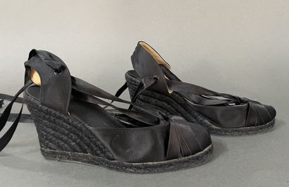CASTANER 
Set of two pairs of wedge espadrilles:...