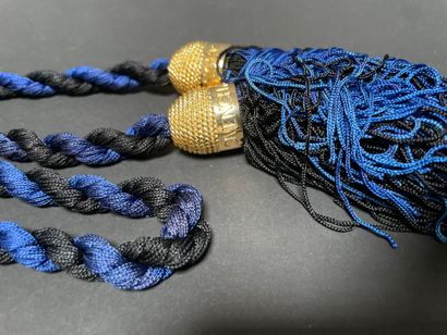 GIVENCHY
Navy blue and black trim belt with...