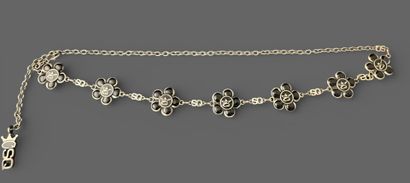 SQ
Metal chain belt with black enamelled...