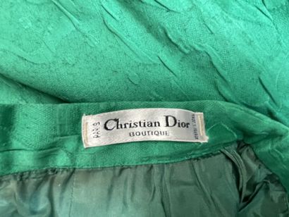 Christian DIOR Boutique 
Green silk tailored...