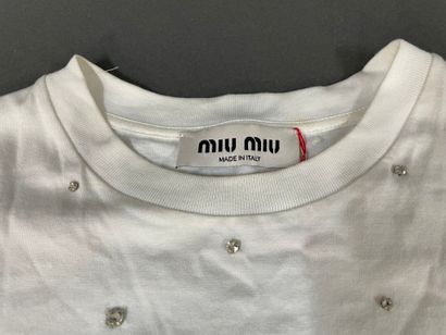 MIU MIU 
Short-sleeved T-shirt embellished...