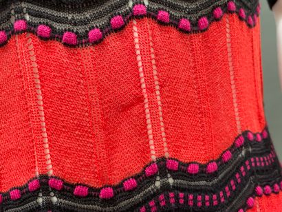 MISSONI
Knit dress in red and navy blue tones,...