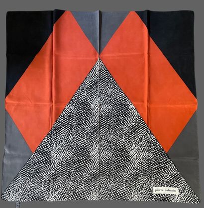 Yves SAINT LAURENT, Pierre BALMAIN 
Two silk...