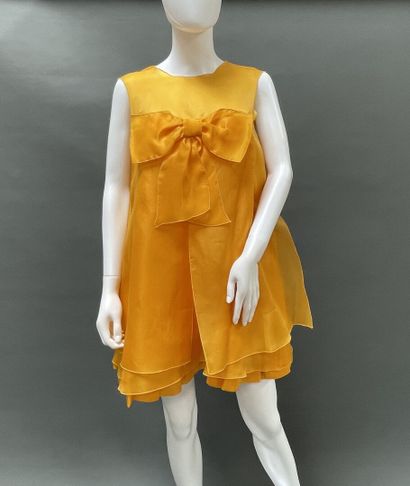 PAUL KA Paris
Orange silk dress with ruffled...