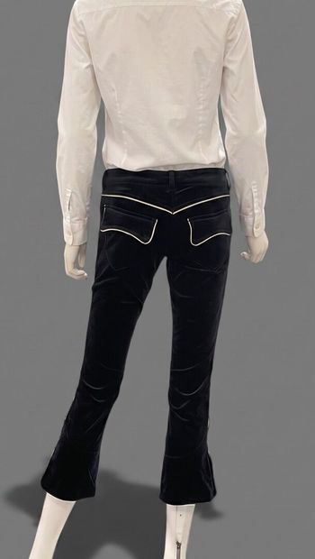 ISABELLE MARANT 
Navy blue velvet cropped...