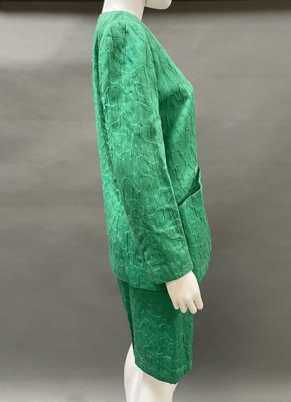 Christian DIOR Boutique 
Green silk tailored...
