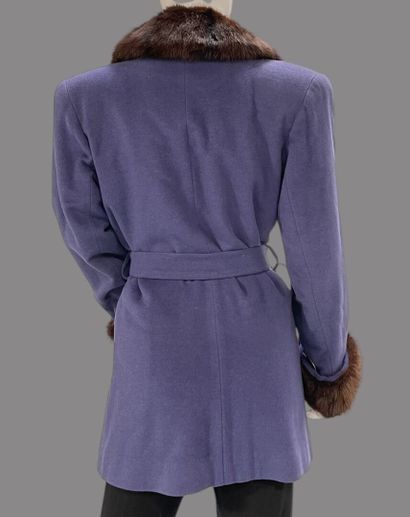 Yves SAINT LAURENT FUR
Blue wool coat with...