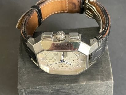 REPOSSI
Men's stainless steel wristwatch,...