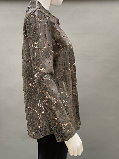 ANONYMOUS 
Laser-cut leather jacket with...