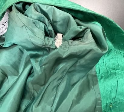 Christian DIOR Boutique 
Green silk tailored...
