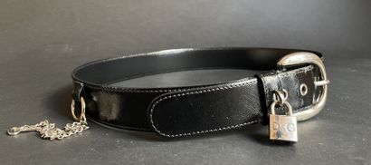 DOLCE & GABBANA
Black leather belt, metal...