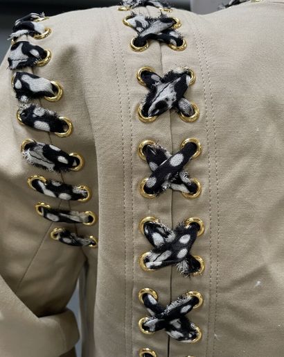 Michael KORS 
Beige cotton jacket trimmed...