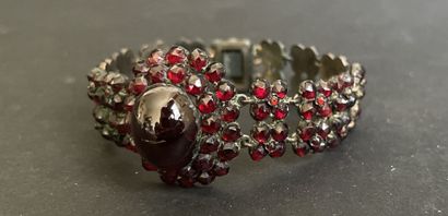 Set of four vintage costume jewelry bracelets...