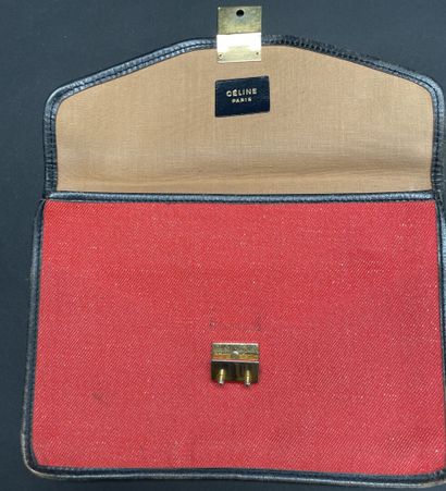 CELINE 
Set of three 25-cm canvas and leather...