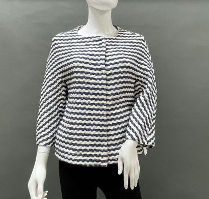 HERNO 
Knitted jacket with navy blue and...