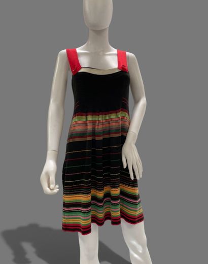 Sonia RYKIEL 
Striped cotton dress with spaghetti...