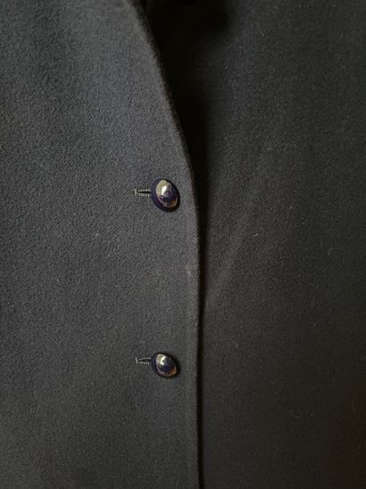 GIVENCHY 5
Navy blue wool coat, single-breasted,...