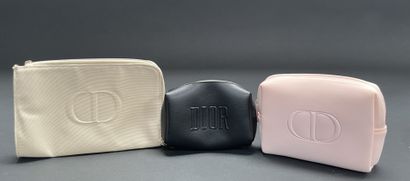 Christian DIOR
Set of three logo-embossed...