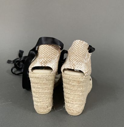 CASTANER 
Set of two pairs of wedge espadrilles:...