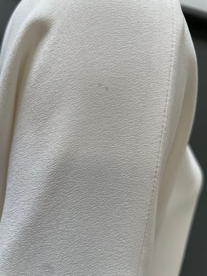 JOSEPH
White silk crepe blouse with adjustable-belt...