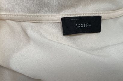 JOSEPH
White silk crepe blouse, side-tie...